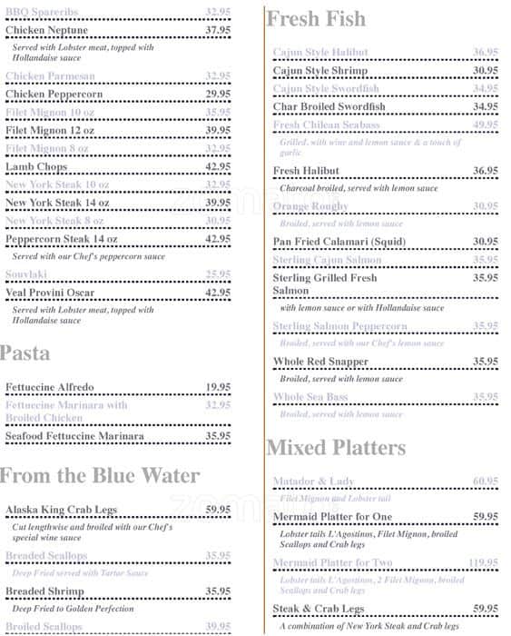 Menu of Scorpio Seafood & Steak House photo3