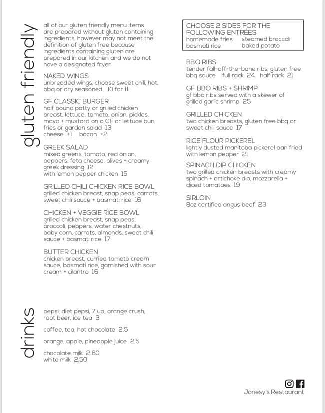 Menu of Jonesy’s Restaurant + Lounge photo6