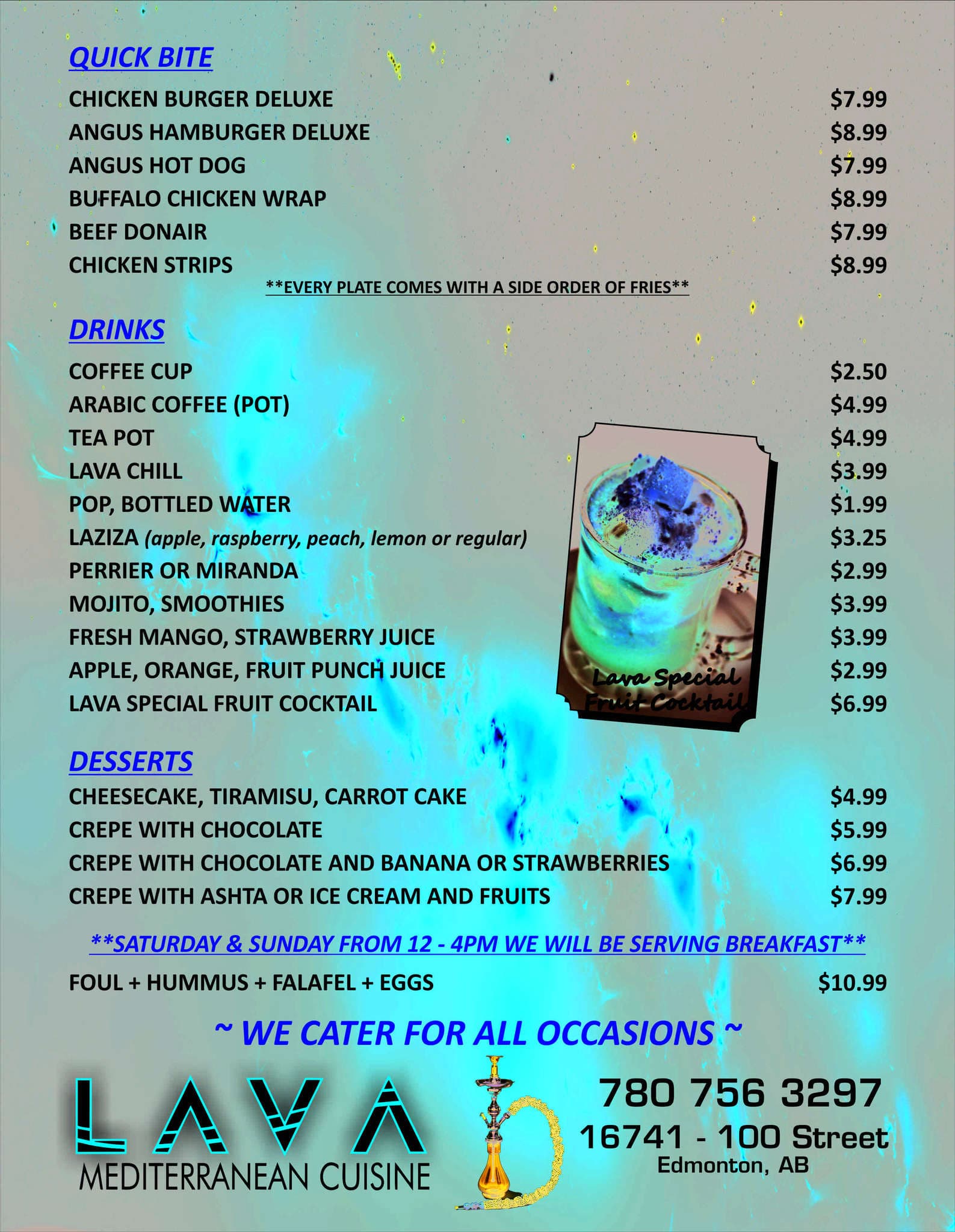 Menu of LAVA Mediterranean Cuisine photo3