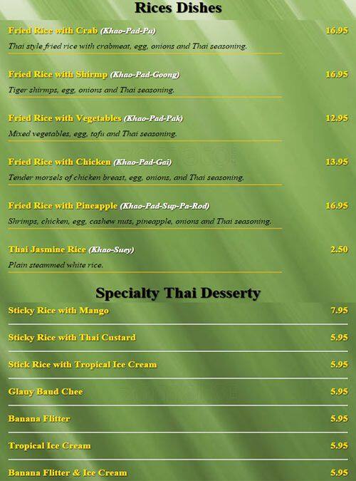 Menu of Thai Smile photo11