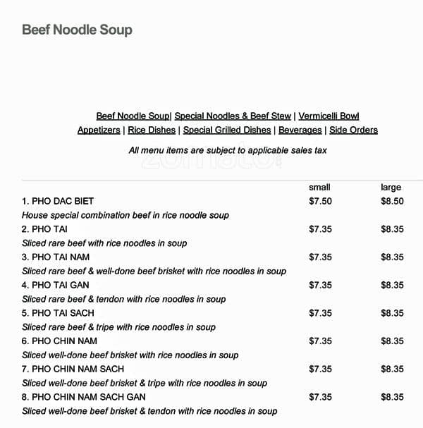 Menu of Thai Son Restaurant photo2