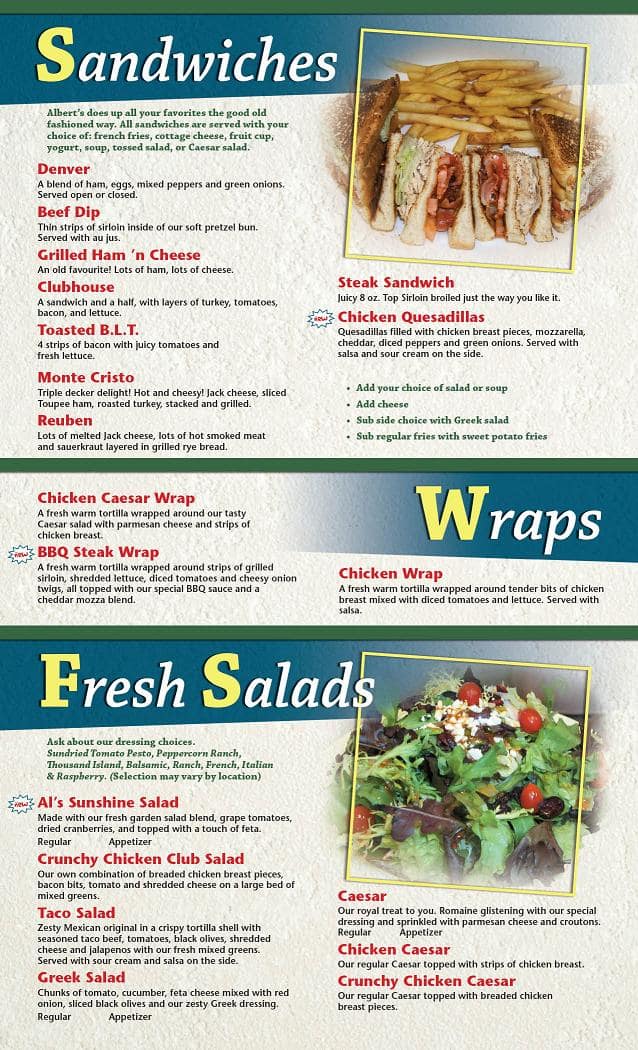 Menu of Albert’s Family Restaurant photo6