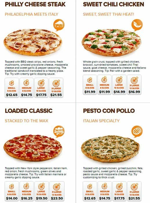 Menu of Pizza Pizza photo8