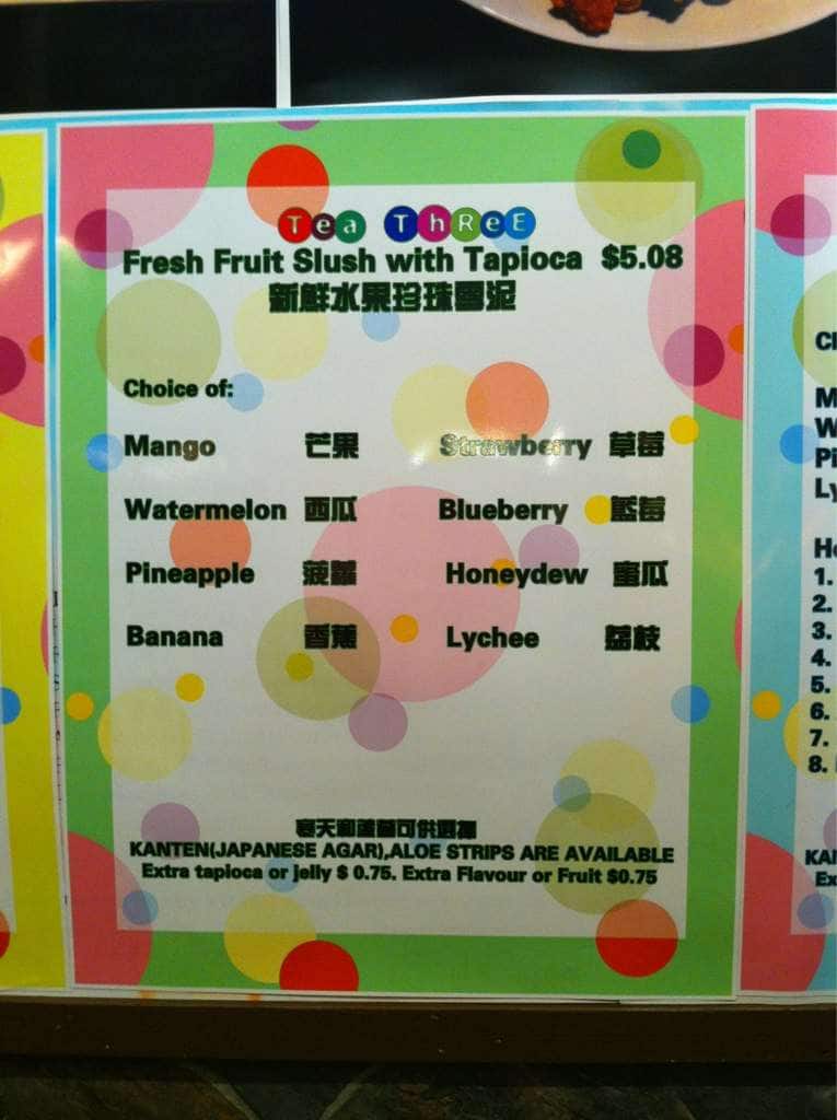 Menu of Taiwan Bubble Zone photo5