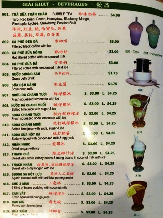 Menu of Pho Mi Viet Hoa photo8