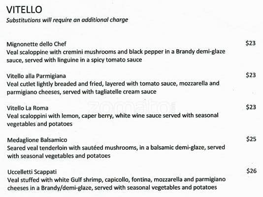 Menu of La Roma photo4