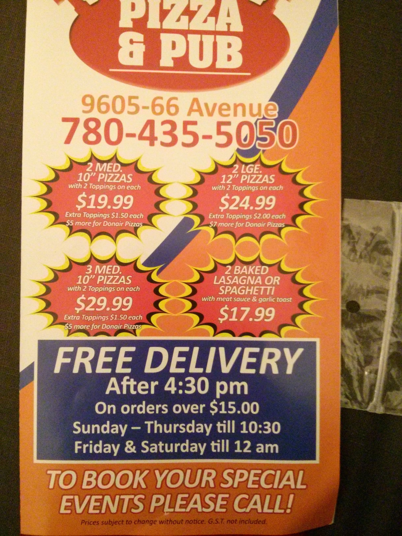 Menu of Time Out Pub photo2