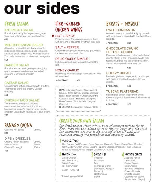 Menu of Panago photo12