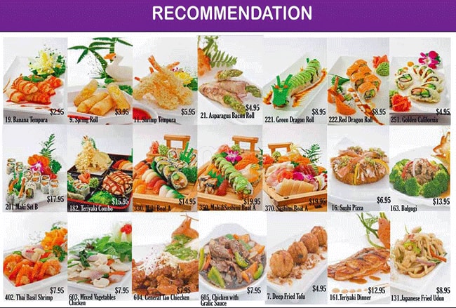 Menu of 168 Sushi Asian Buffet. Bar photo4
