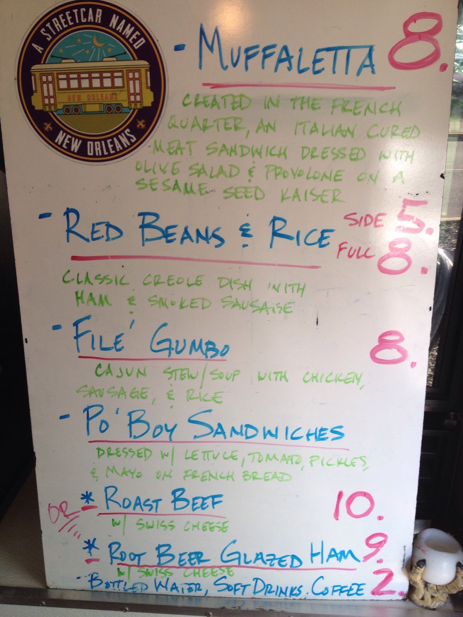 Menu of A Streetcar Named New Orleans photo2