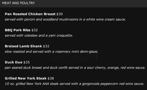 Menu of Top of Vancouver Revolving Restaurant photo8