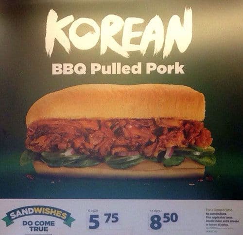 Menu of Subway photo8
