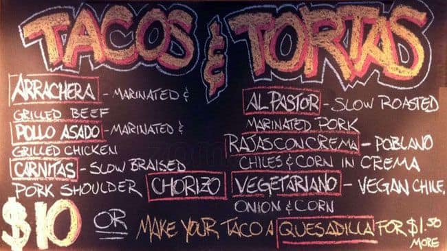 Menu of Tres Carnales Taqueria photo2