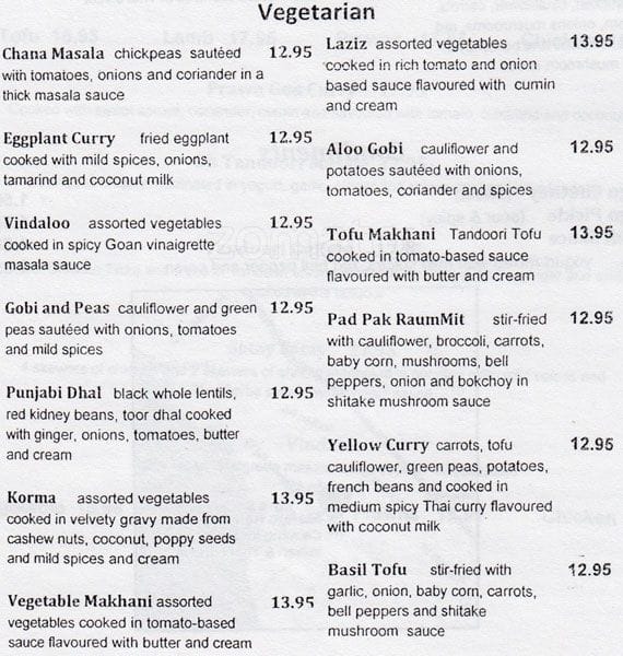 Menu of Mango Rain photo5