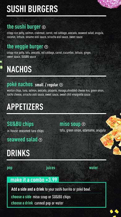 Menu of SU&BU photo2