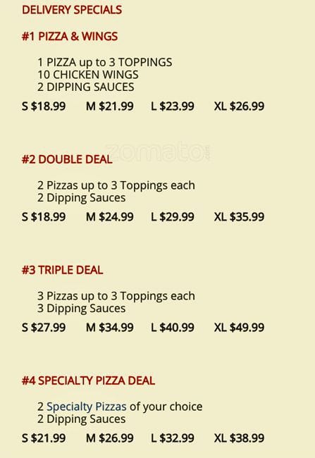 Menu of East Van Pizza photo6