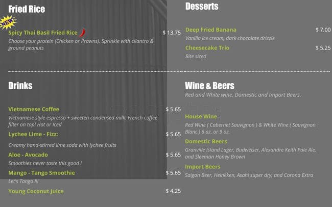 Menu of Chopsticks On Pho photo3