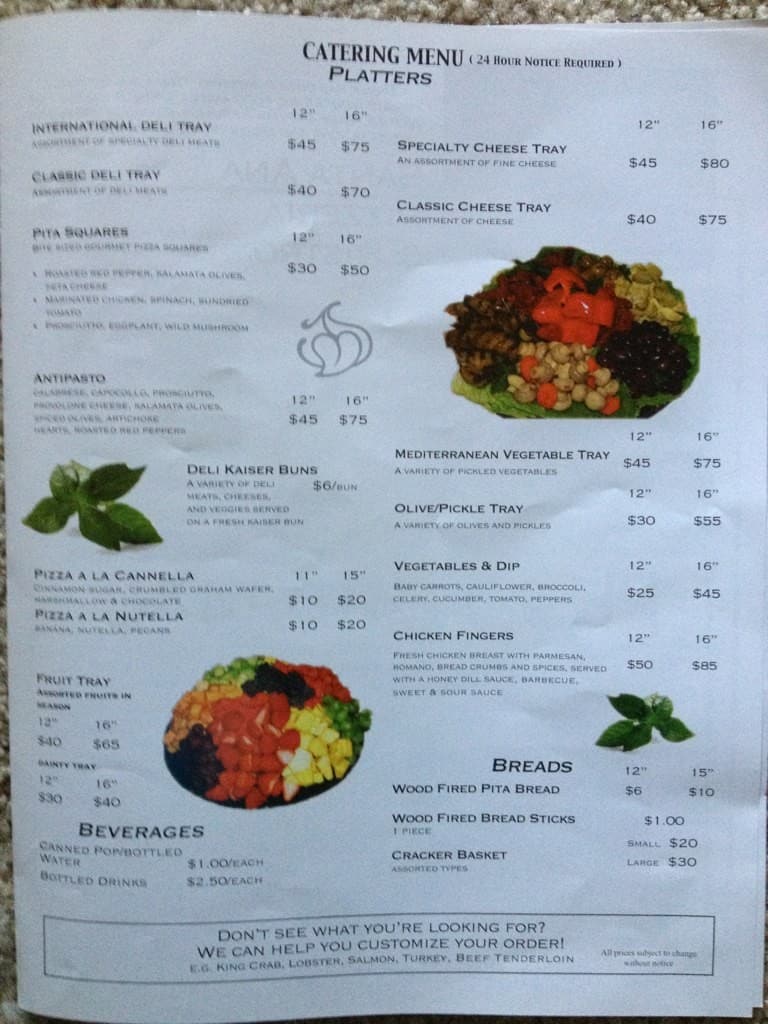 Menu of Santa Ana Pizzeria and Bistro photo4
