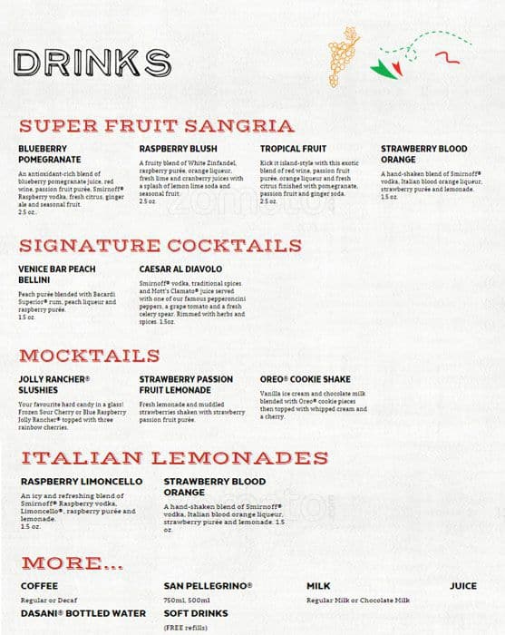 Menu of East Side Mario’s photo16