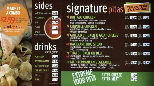 Menu of Extreme Pita photo4