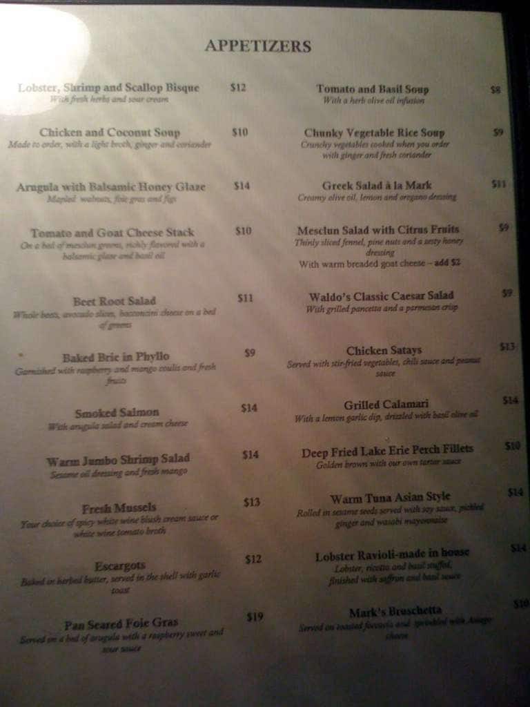 Menu of Waldo’s on King photo2