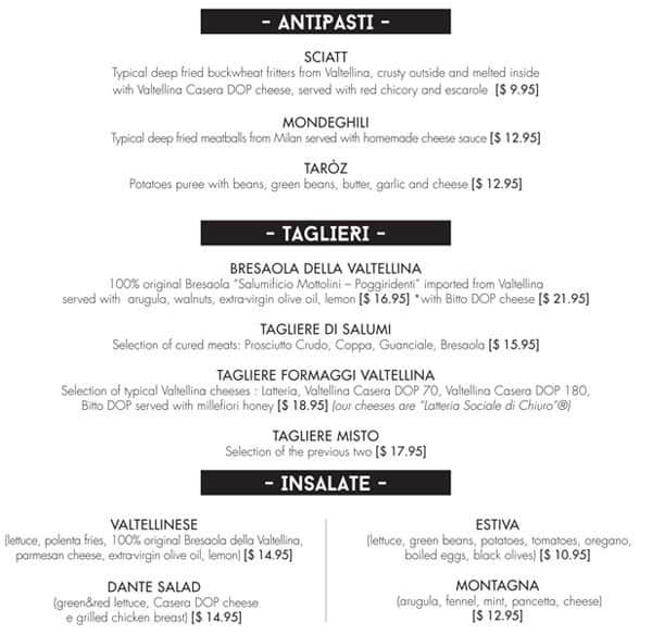 Menu of Stelvio photo2