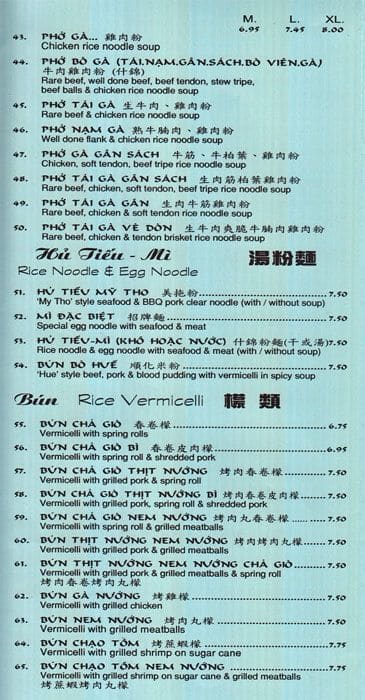 Menu of Pho Con Bò photo4