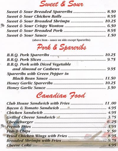 Menu of Honey Bee Restaurant photo6