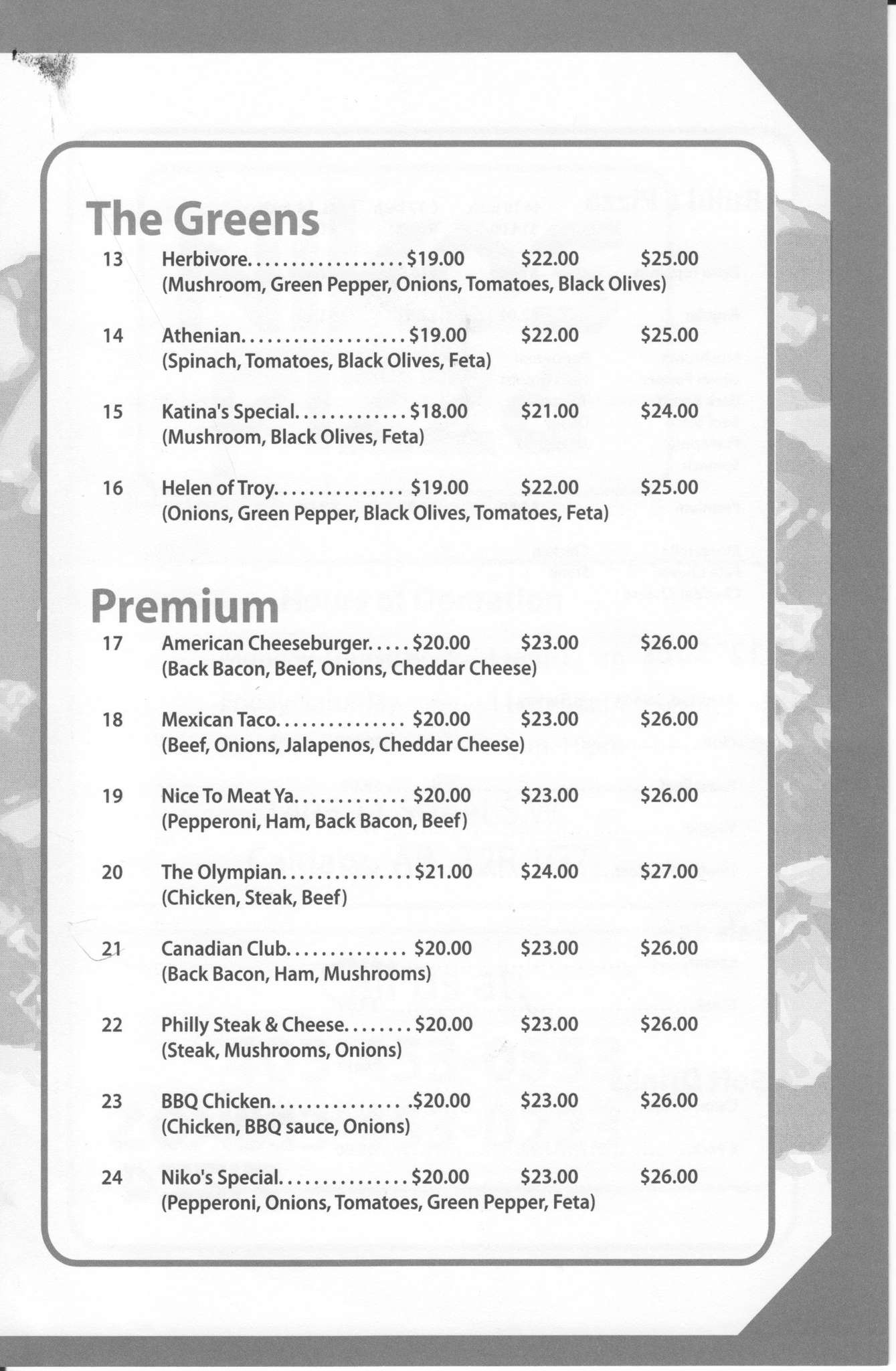 Menu of Nikos Pizza photo3