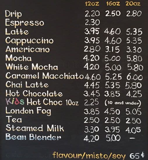 Menu of Bean Around the World photo7