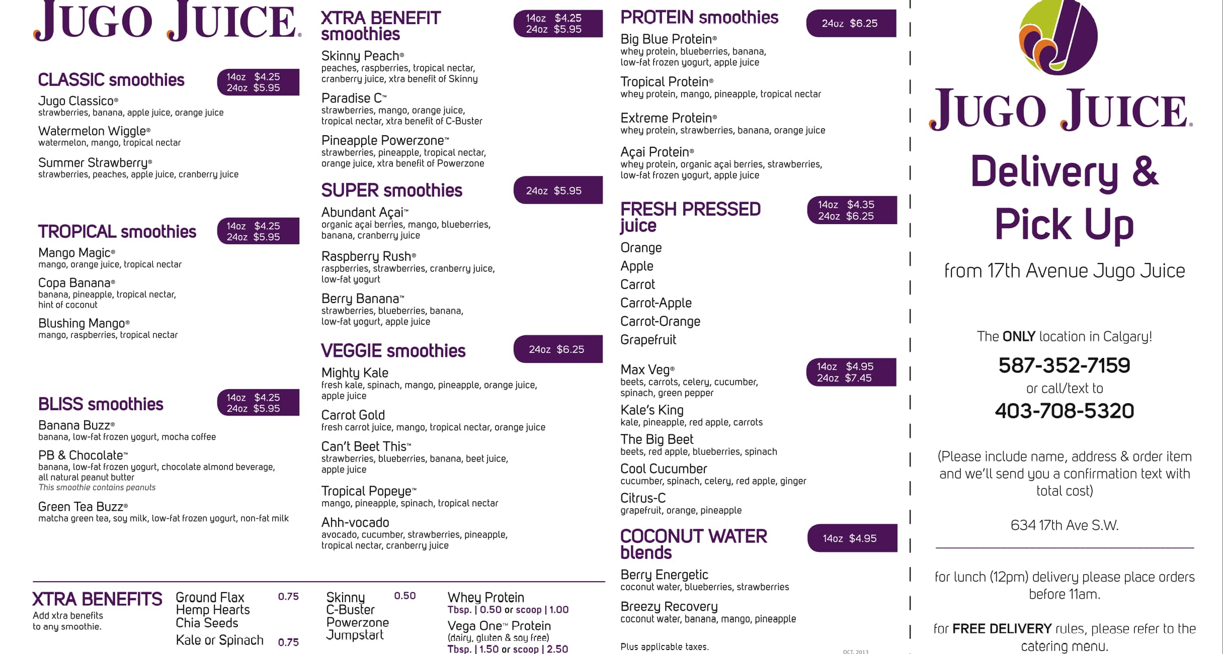 Menu of Jugo Juice photo3