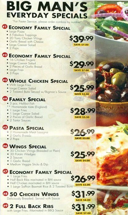 Menu of Bigman’s Family Dining photo14