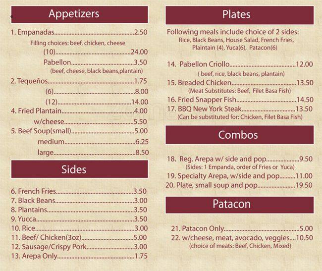 Menu of Tostadas Grill photo2