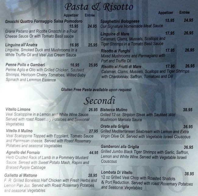 Menu of Il Mulino photo3