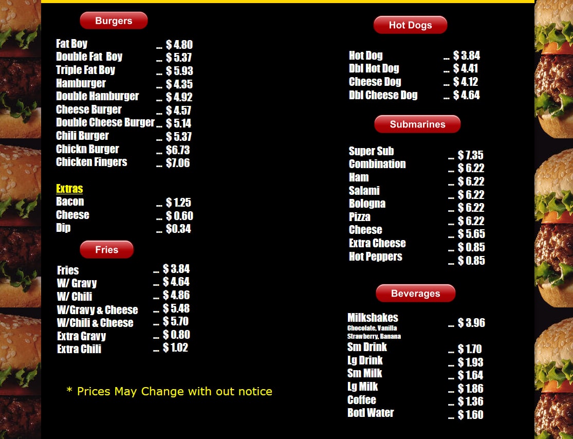 Menu of New York Burgers photo2