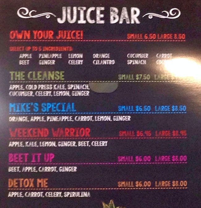 Menu of Victoria’s Health and Organic Bar photo4