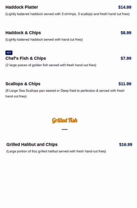 Menu of Port Union Fish & Chips photo4