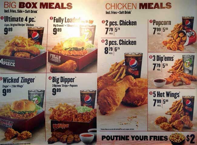 Menu of KFC photo3