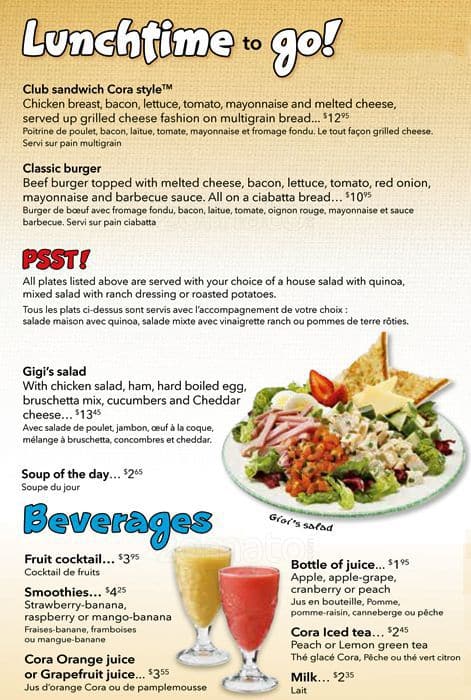 Menu of Cora Breakfast & Lunch photo6