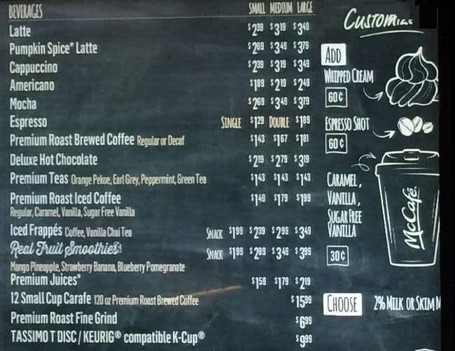 Menu of McDonald’s photo7