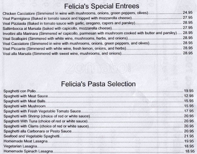 Menu of Felicia’s photo5