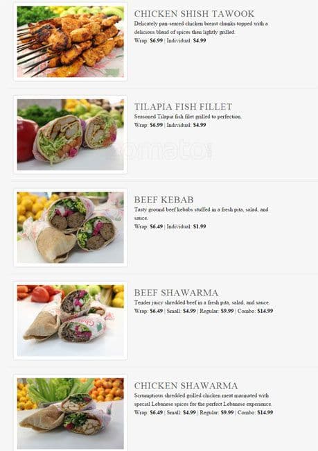 Menu of Ghazale photo6