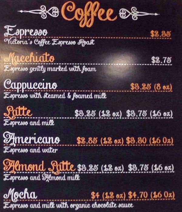 Menu of Victoria’s Health and Organic Bar photo5