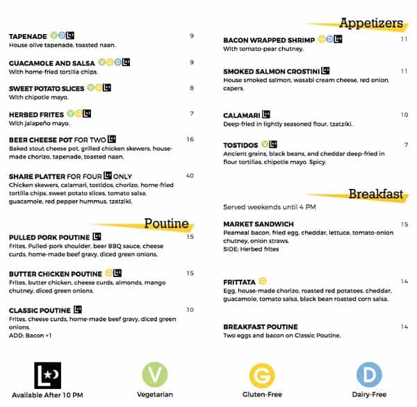 Menu of C’est What? photo2