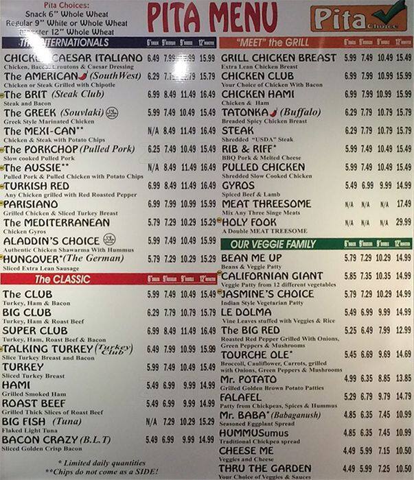 Menu of Pita Choice photo3