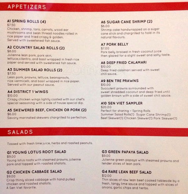 Menu of Sen Viet Restaurant photo2