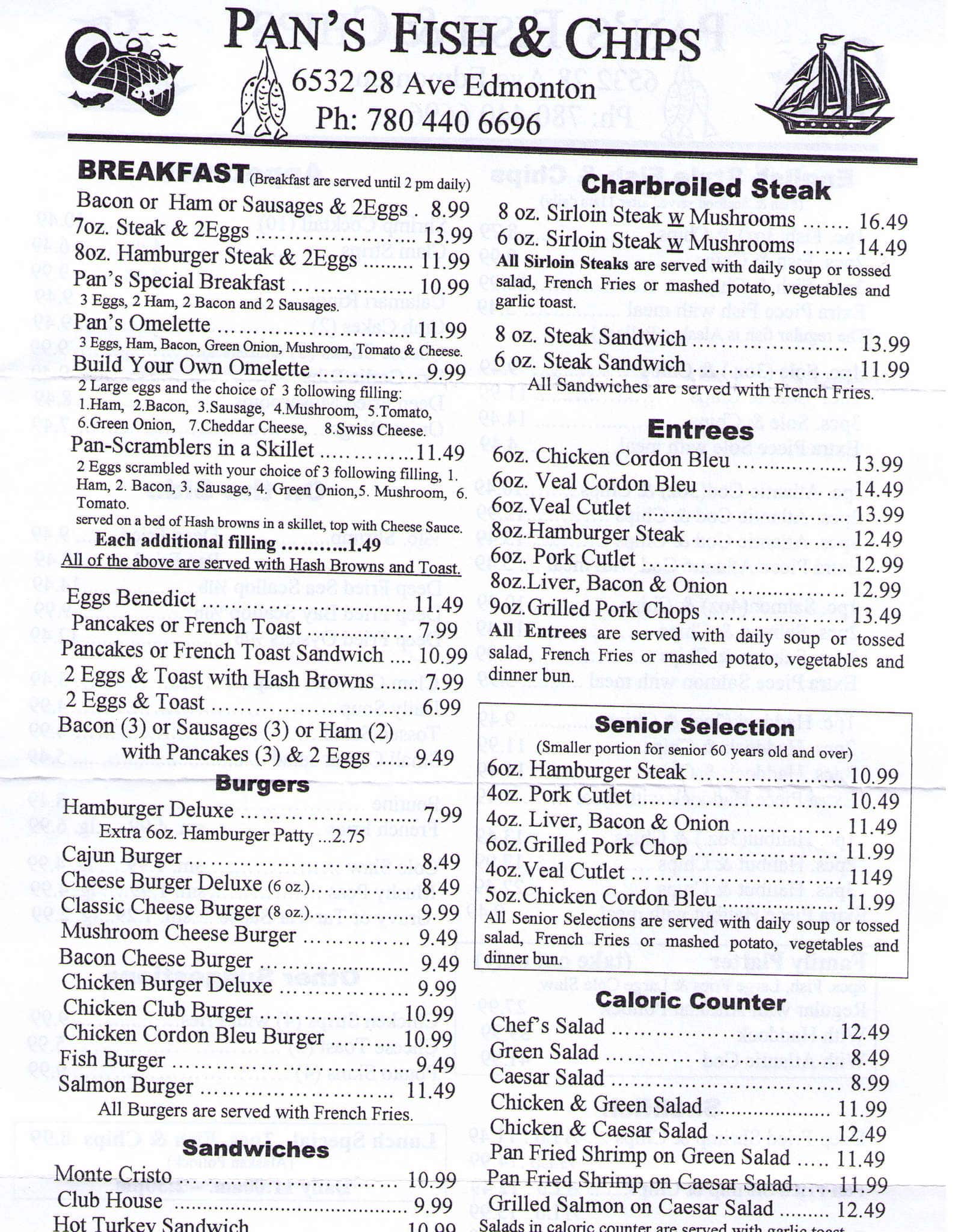 Menu of Pans Fish & Chips photo2