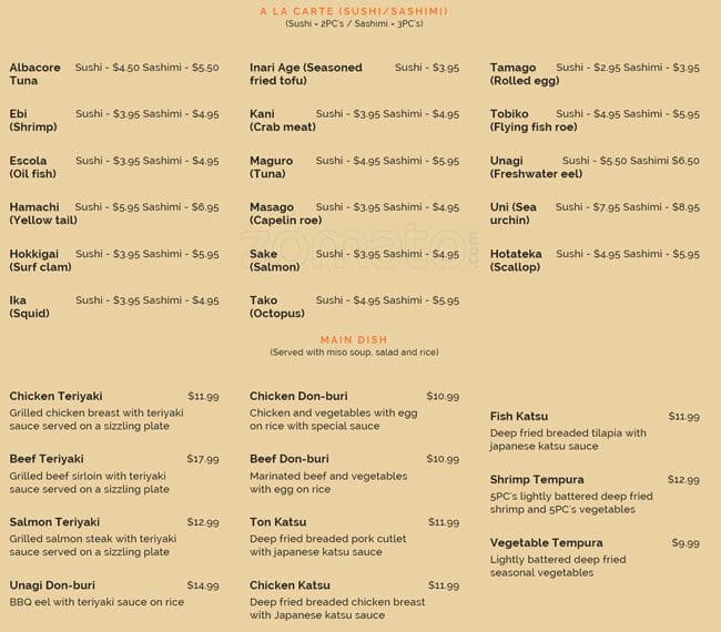 Menu of Kori Sushi photo7