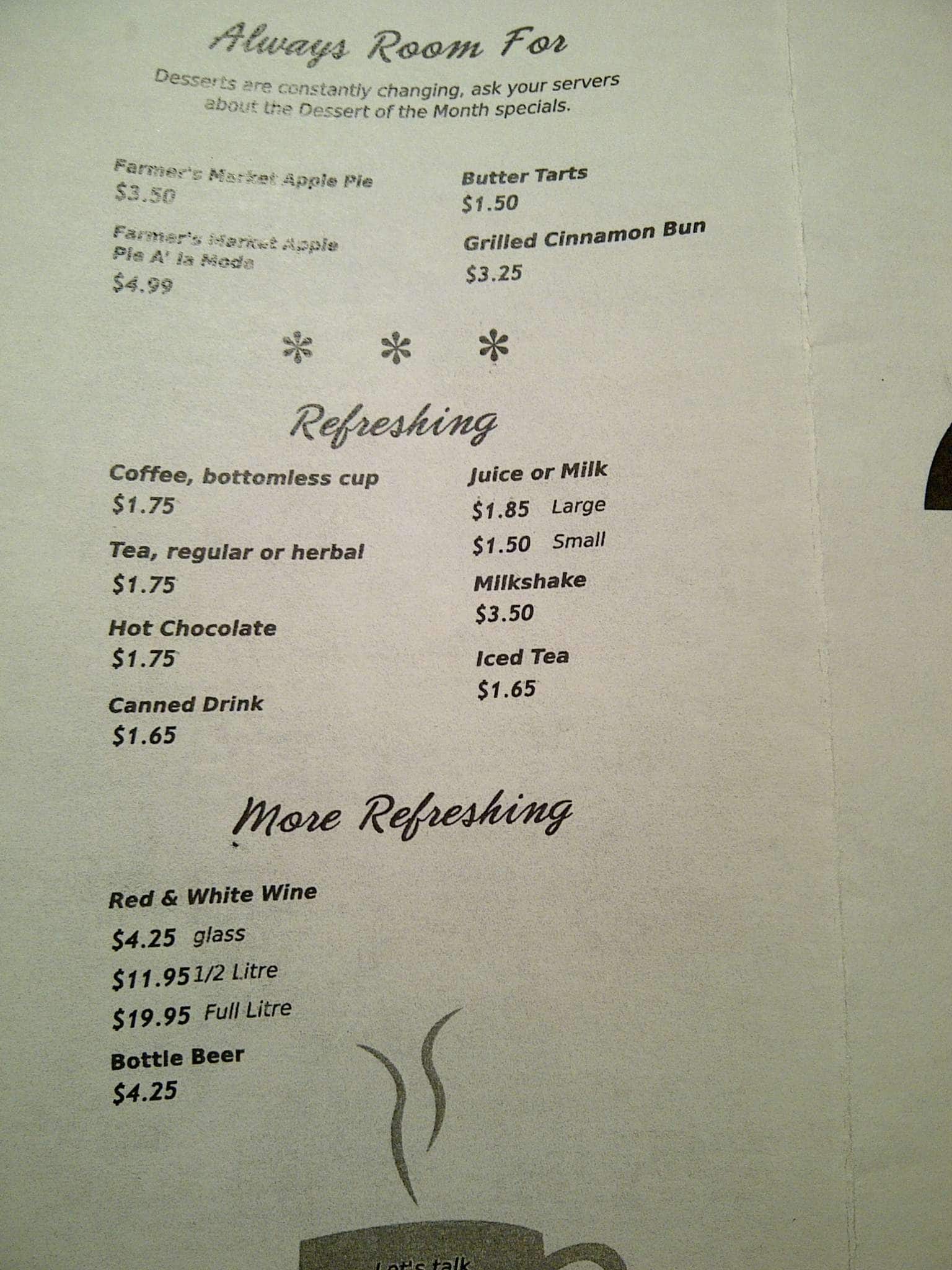 Menu of 2 Kelly’s Cafe photo6