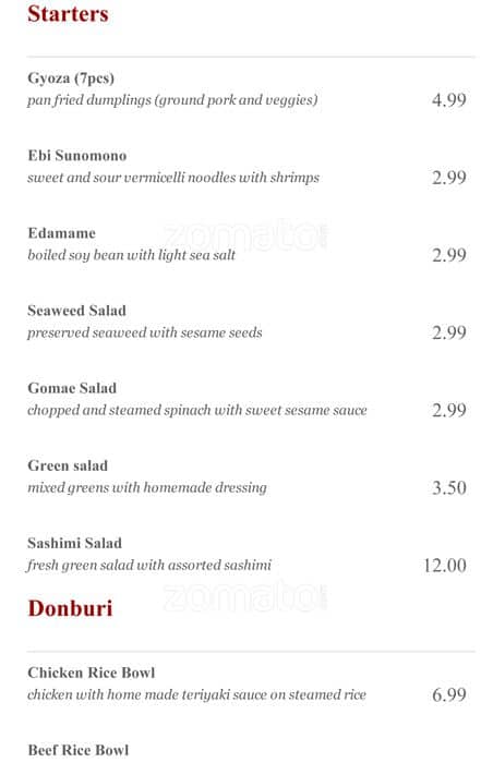 Menu of Hiro Japan photo2